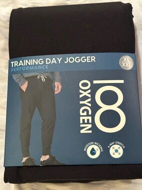 Men's XL / XXL Oxygen Training Day Jogger Performance Black Pants NWT